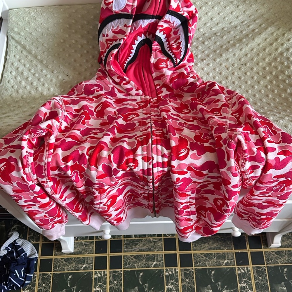 Bape double zip hoodie